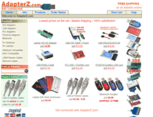 Tablet Screenshot of adapterz.com